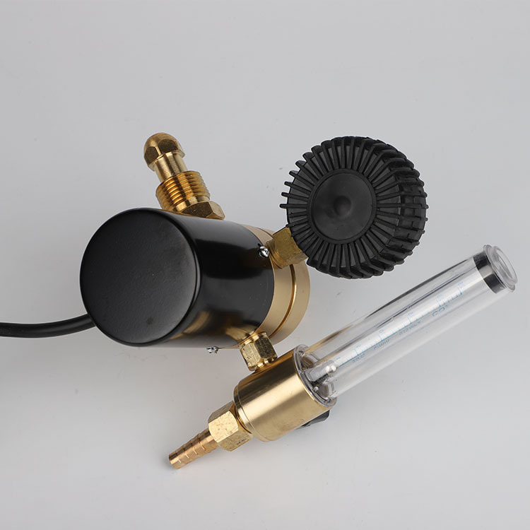 Full Copper CO2 Argon Gas Pressure Reducer Regulator Flowmeter for MIG TIG Welding - Image 4