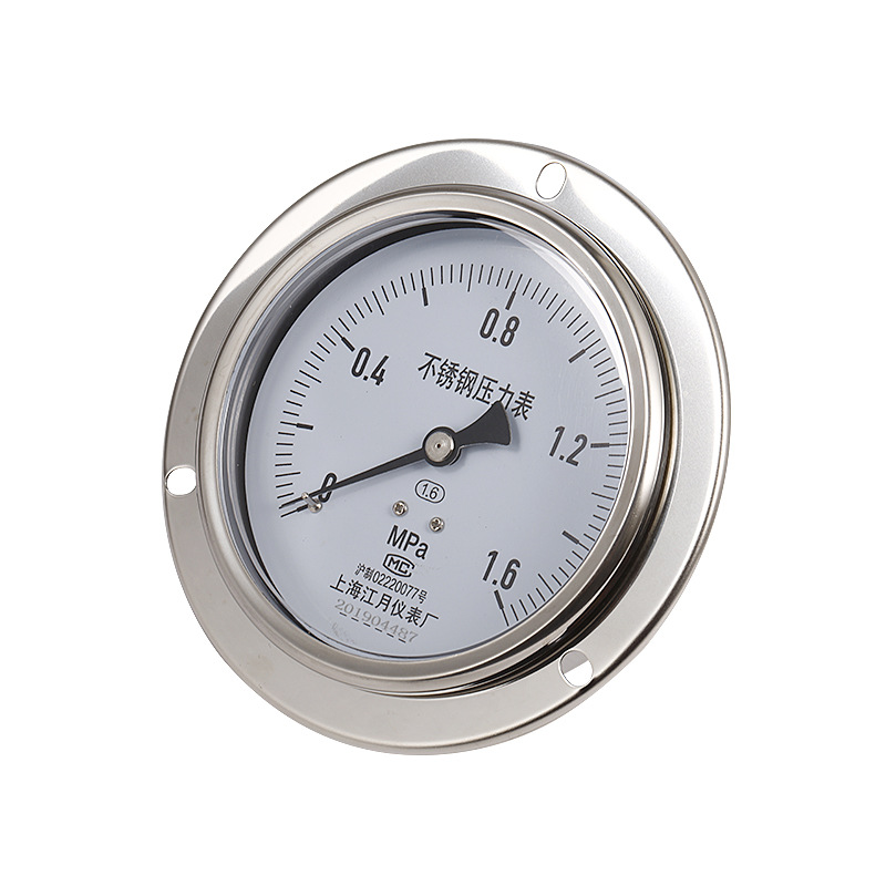 Axial Pressure Gauge Y100/ZT 0-1.6MPa, Stainless Steel Case, Vibration-Resistant, for Oil and Gas Pressure Systems - Image 5