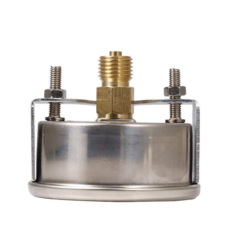 Axial Shock-Resistant Pressure Gauge YN60/ZL (0 to 1 MPa) with Stainless Steel Housing for HVAC Systems - Image 4