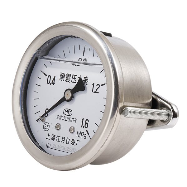 Axial Anti-Vibration Pressure Gauge YN60/Z/J (0-1.6 MPa) with Stainless Steel Casing, for Hydraulic Systems, Replaces Old Pressure Meters - 이미지 5
