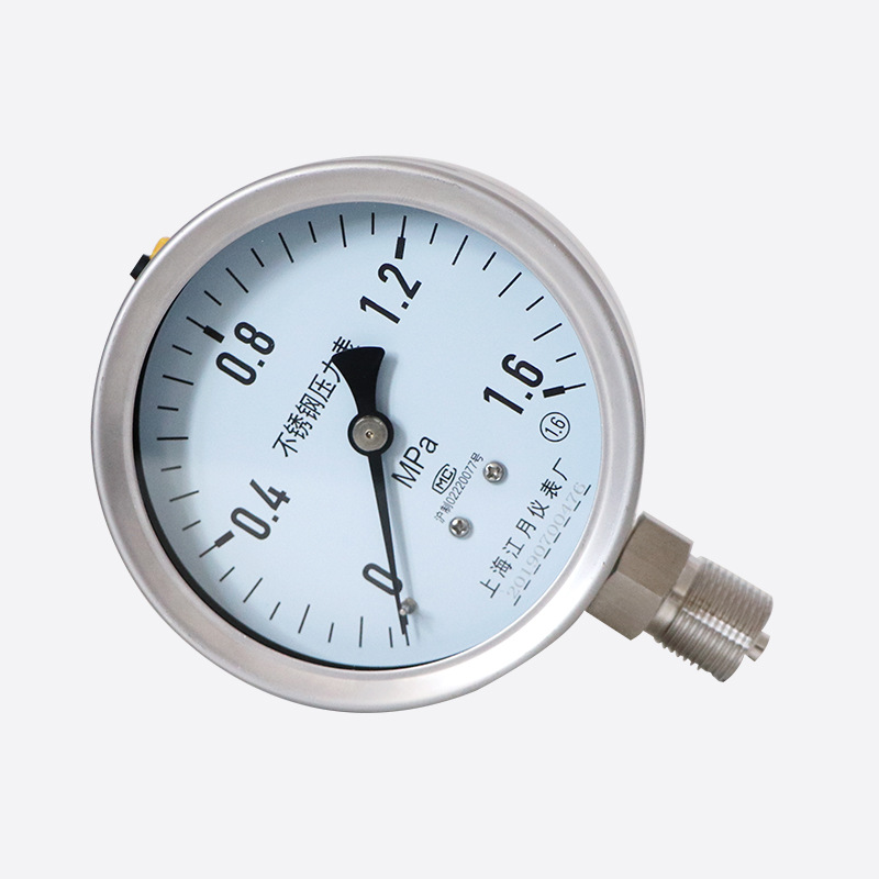 Radial Stainless Steel Pressure Gauge Y100BF Weika Type 0-1.6 MPa (Water, Air, Vacuum), for Industrial and HVAC applications - Image 5