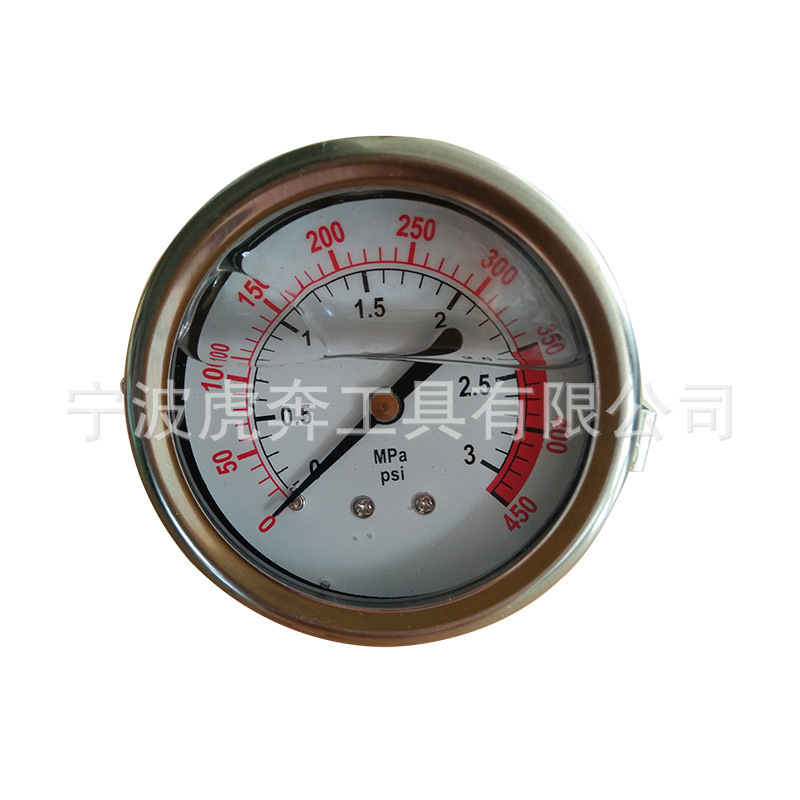 Durable Stainless Steel Pressure Gauge (0-1.6 MPa, 0-220 psi, 63mm) for Water Purifiers and HVAC Systems, 1/4pt Connection - Image 5