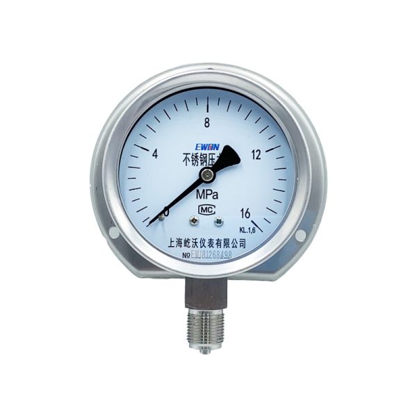 Stainless Steel Pressure Gauge Y100T (Radial with Back Flange, 0-16 MPa, Class 1.6) for Direct Installation - Imagem 5