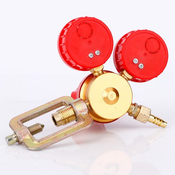 Flat Bottom Acetylene Pressure Reducer Regulator Gauge (0-2.5 MPa, 0.25 MPa Outlet) for Welding and Cutting Systems, Replaces YQE-03 - Image 4