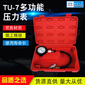 WEIDUN TU-7 Multifunction Pressure Gauge (0-20bar) for Automotive Fuel Pressure Testing