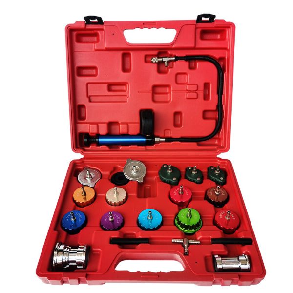 21-Piece Radiator Pressure Tester Kit with Case, Durable Construction for Automotive Cooling System Leak Detection for Automotive Vehicles, Replaces OEM Tools - Image 5