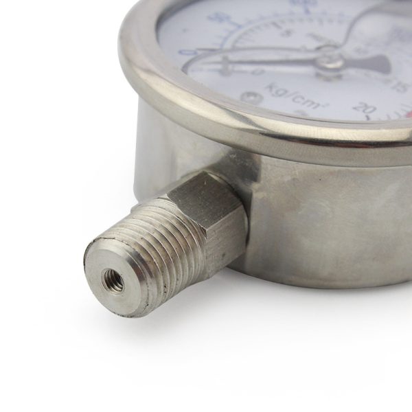 Durable Y60 Radial Oil-Filled Pressure Gauge (0-20 kg/cm² or 0-250/300 psi) with Anti-Vibration Design for HVAC Systems - Image 4