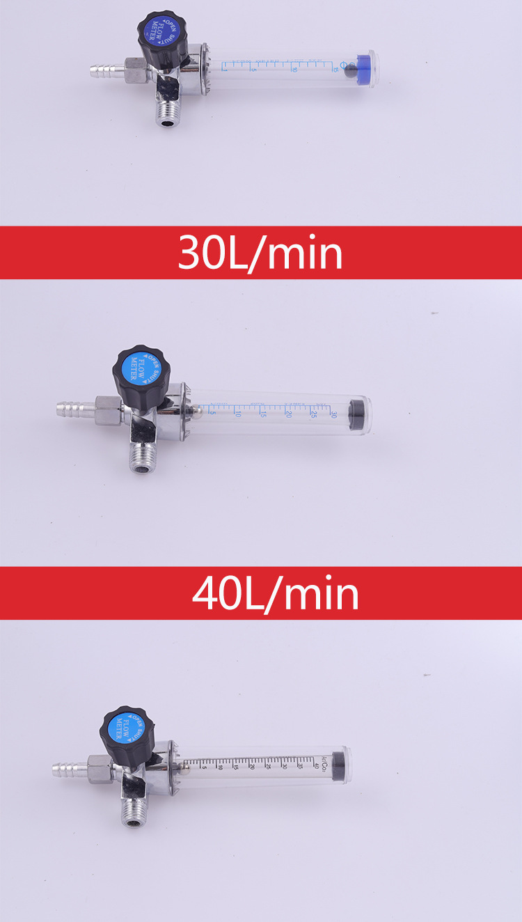 Argon CO2 Flow Meter Glass Tube Rotameter for Gas Regulator Pressure Reducer 1.5-40L/min - Image 5