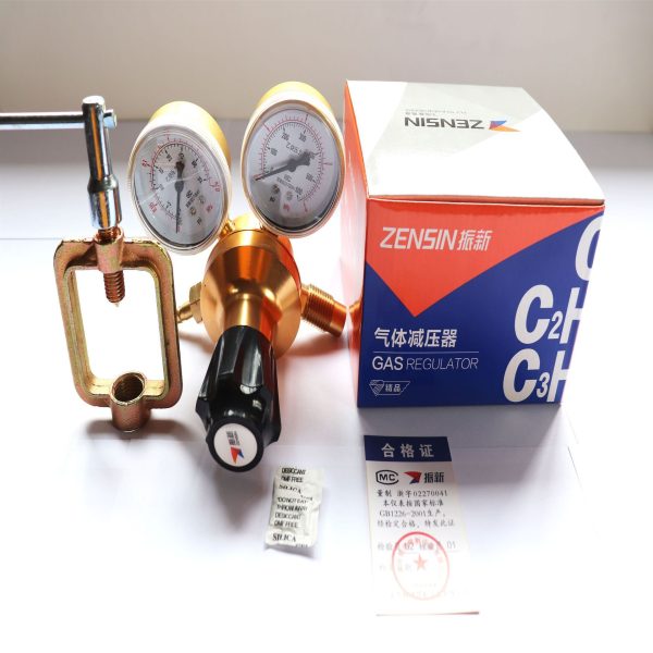 ZENIN Acetylene Regulator (YQY-07) with Dual Gauges 0-25 MPa and 0-0.6 MPa, Alloy Construction for HVAC Systems Replaces ZS-08 - Image 4