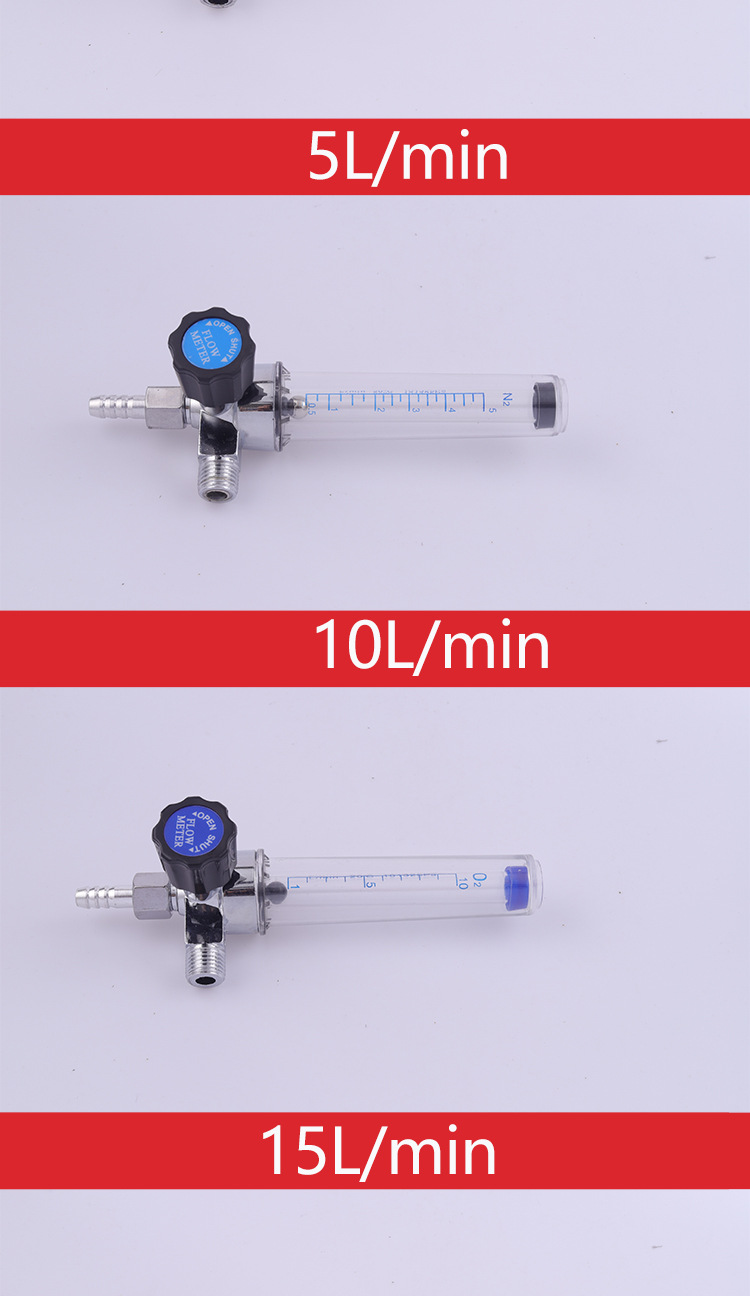 Argon CO2 Flow Meter Glass Tube Rotameter for Gas Regulator Pressure Reducer 1.5-40L/min - Image 4