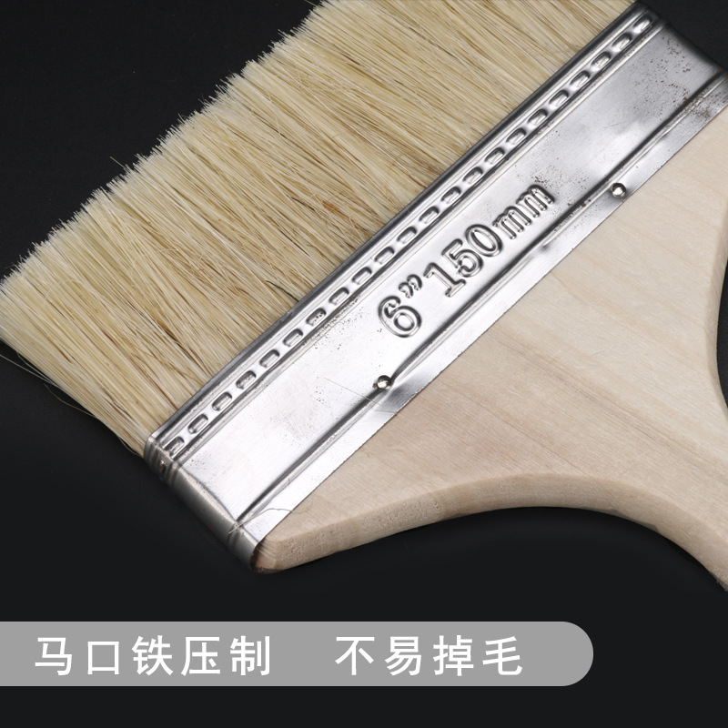 Durable Paint Brush Set (1-8 inch, Soft Bristle, Wooden Handle) for Industrial Cleaning & Dust Removal - Image 4