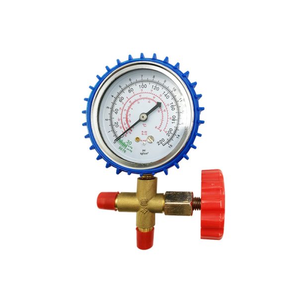 Manifold Gauge Pressure Meter Single Table Valve for R11 R12 Refrigerant Charging System - รูปภาพ 5