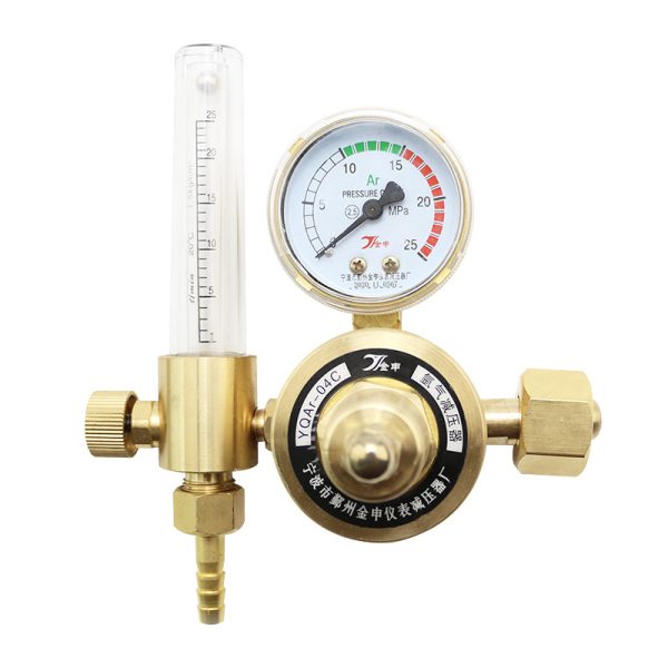 Full Brass Argon Pressure Regulator YQAR-04C (0-25 MPa) for Welding & Flow Control - Image 5