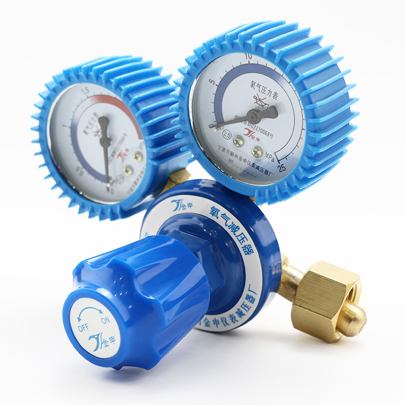 Full Copper Shockproof Oxygen Pressure Reducer YQY07-C with Cover Pressure Gauge 0-15MPA for Industrial Gas Applications - Image 4