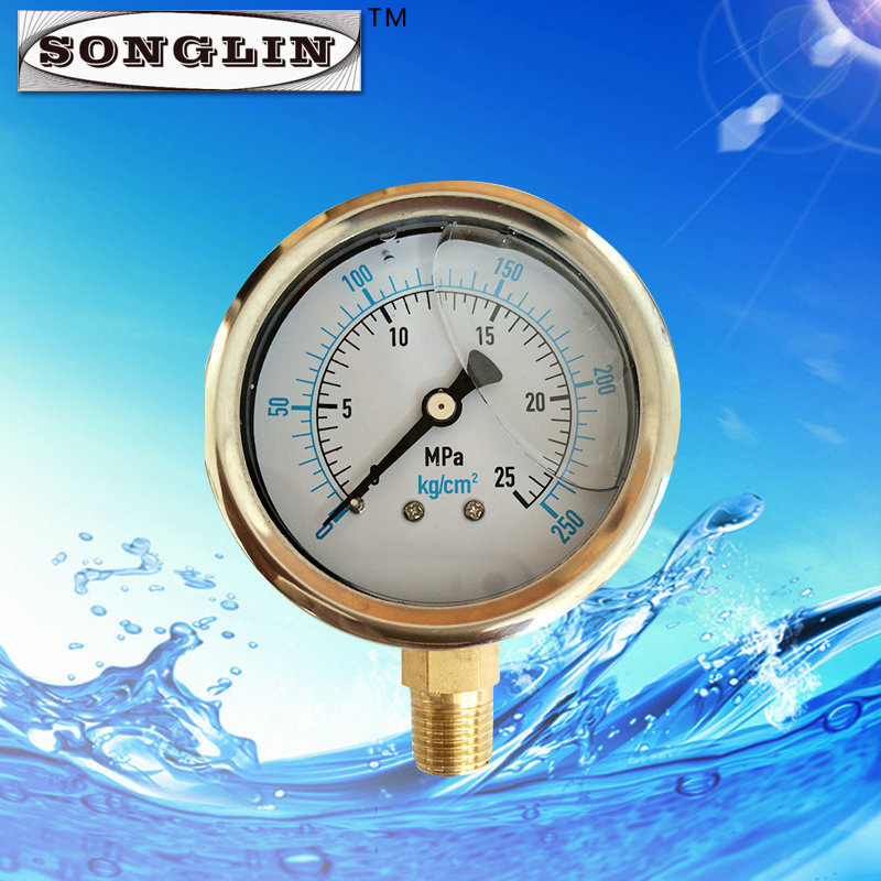 SONGLIN 63mm Radial Pressure Gauge 0-25 MPa (0-250 kg/cm²) for Hydraulic Systems, Replaces YN40/YN50/YN60 Type - Image 4