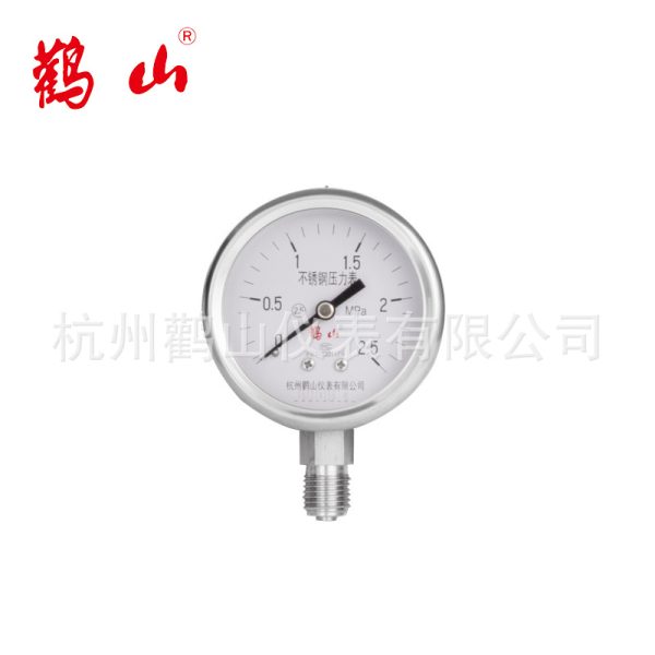 Stainless Steel Pressure Gauge 60mm Liquid Filled Vibration Resistant for HVAC Systems YN60 Series - Imagem 5