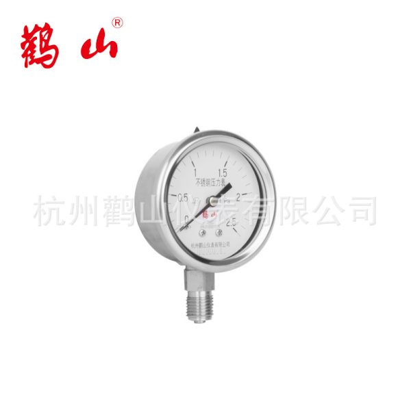 Stainless Steel Pressure Gauge 60mm Liquid Filled Vibration Resistant for HVAC Systems YN60 Series - Imagem 4
