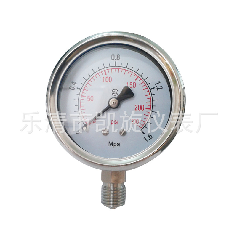 Durable Stainless Steel Pressure Gauge (Y50BF, 0-100 MPa, 2.5 Accuracy) for Water Pressure Measurement - Image 5