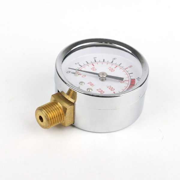 九信 50mm Radial Pressure Gauge (0-16 bar/0-230 psi) for HVAC Water Purification Systems, with Brass Connection - 이미지 4