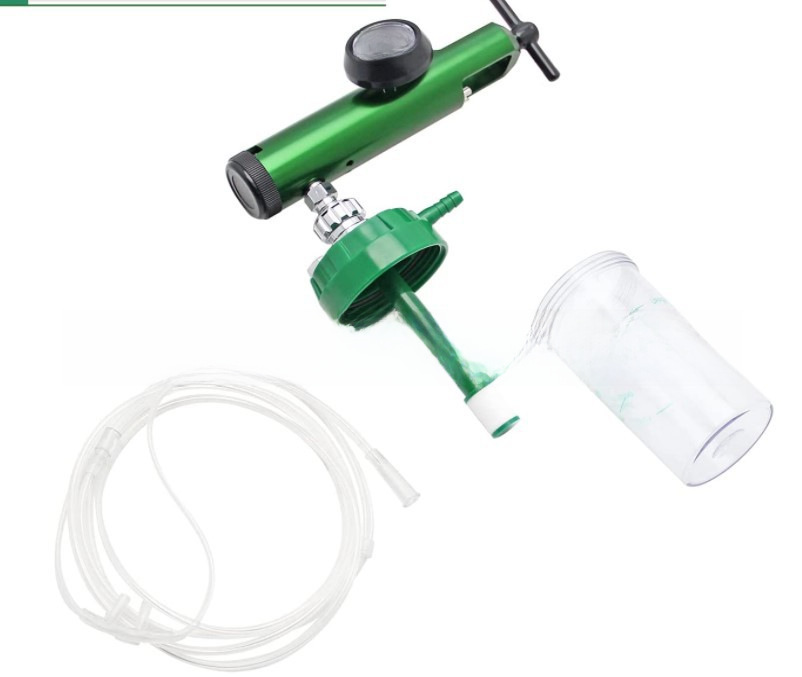 CGA870 Oxygen Regulator with Humidifier Bottle for Medical Gas Supply - Image 4