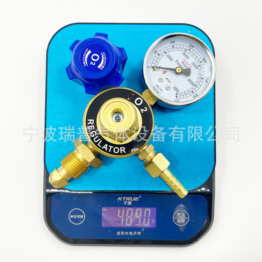 Oxygen Pressure Regulator Single Gauge G5/8" Anti-Vibration O2 Gas Meter for Welding & Cutting, Made in Ningbo, Export to India & Southeast Asia - Image 4