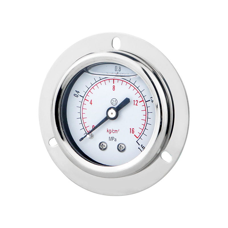 YN50ZT Axial Stainless Steel Pressure Gauge (0-1.6MPa, 2.5 Accuracy) with Edge for HVAC Systems - Image 5