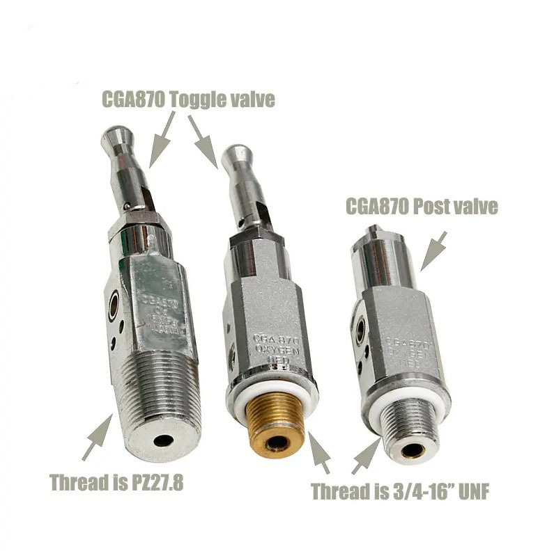 CGA870 Oxygen Medical Gas Cylinder Valve with O2 15Mpa Rating for Oxygen Delivery Systems, Replaces CGA910 CGA960 CGA950 - Image 4