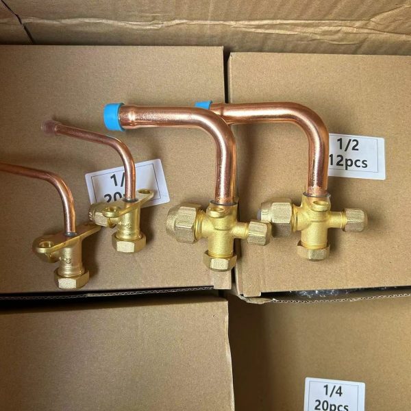 HVAC Air Conditioner Bent Tube Shut-off Valve (2-5分的规格全) Made of Pure Brass Ensures Oil Resistance and Corrosion Protection - รูปภาพ 5