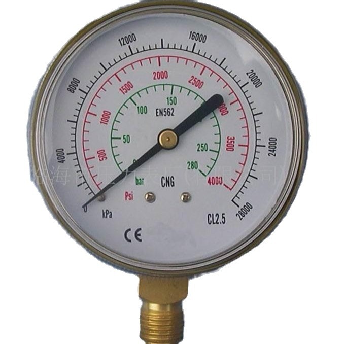 CNG Pressure Gauge (CL2.5, 0-28000 kPa/Psi, EN562) for HVAC Systems - Image 5
