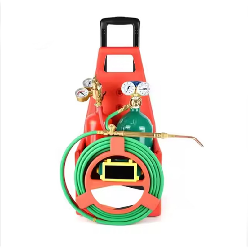 Portable Oxygen Acetylene Welding Cutting Torch Kit with Regulators & Hoses for Metalwork Applications - Image 5