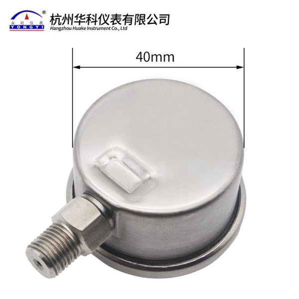 Yongyi YN40BF Radial Stainless Steel Pressure Gauge (M10*1 Thread) for Water Oil Air Systems - Imagem 4