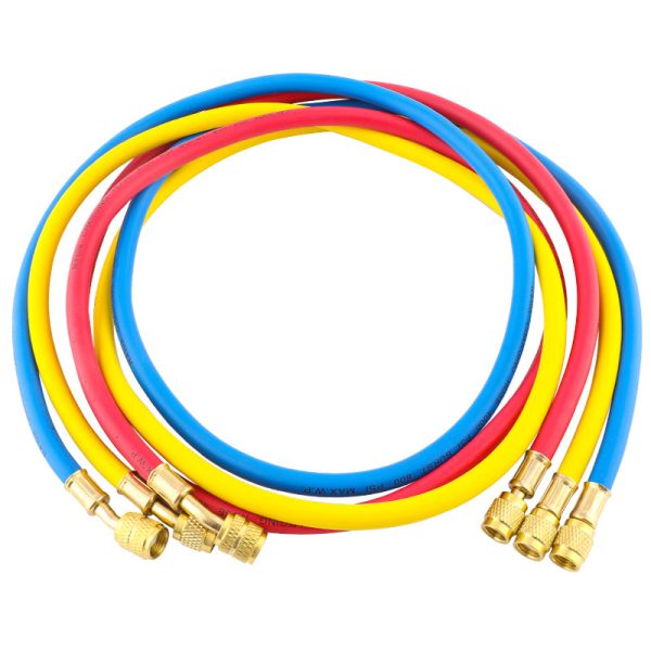 R410a Explosion-Proof Refrigerant Charging Hoses (Durable Rubber, Brass Forged) for HVAC, Compatible with R32, 1.2m/1.5m/1.8m options - Image 5