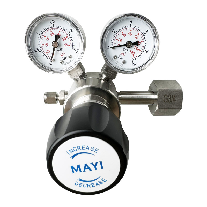MAYI Stainless Steel Pressure Reducer Regulator (0.01-0.25 MPa, G3/4 Inlet) for Sulfur Dioxide Hydrogen Chlorine Corrosive Gases Nitrogen Ammonia Oxygen Carbon Dioxide - Image 5
