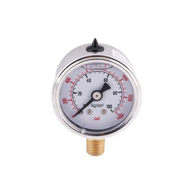 YN40ZC 40mm Oil Filled Pressure Gauge (0-1400 PSI / 0-100 kg/cm2) with Stainless Steel Case and Brass Connector for HVAC Systems - 이미지 5