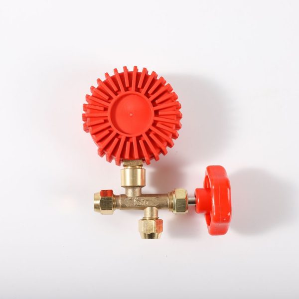 6MPa Pressure Gauge Manifold Set with Brass Valve Body for Central Air Conditioner Pressure Testing and Maintenance, Replaces HVAC HVAC Components - Imej 4