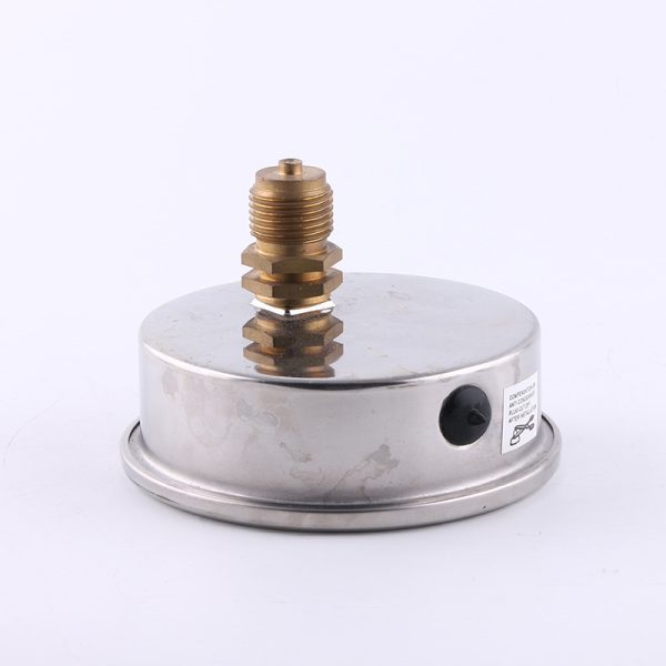 100mm Axial Eccentric Oil-Filled Pressure Gauge with Stainless Steel Case and Copper Connection for HVAC Systems, 4-inch Dial, YN100ZC - 이미지 4