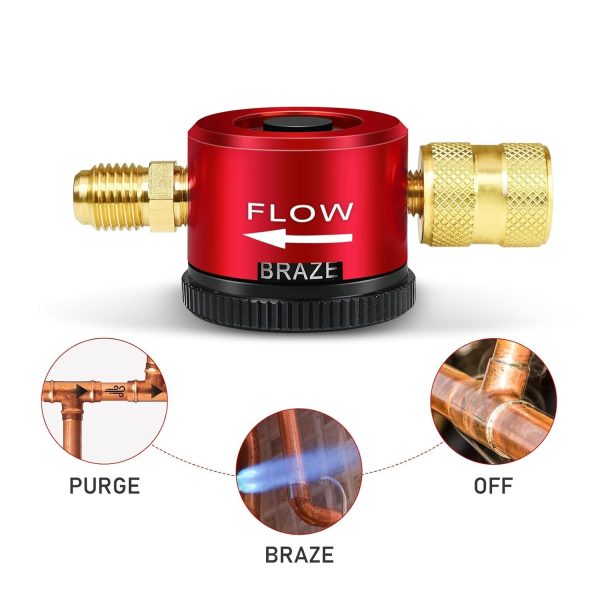 Argon Gas Regulator Pressure Reducing Valve - Single Stage Purge Tool for HVAC AC Systems - 0-25 Measuring Range HL-0022 - Imagem 4