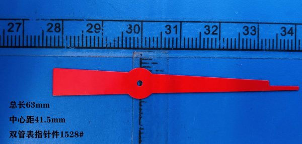 Y100 Dual Gauge Manifold Pressure Gauge Pointer Indicator (Total Length 55.4mm, Center Distance 37.4mm) for Refrigeration Manifold Gauges, Replaces 1279# - 이미지 4