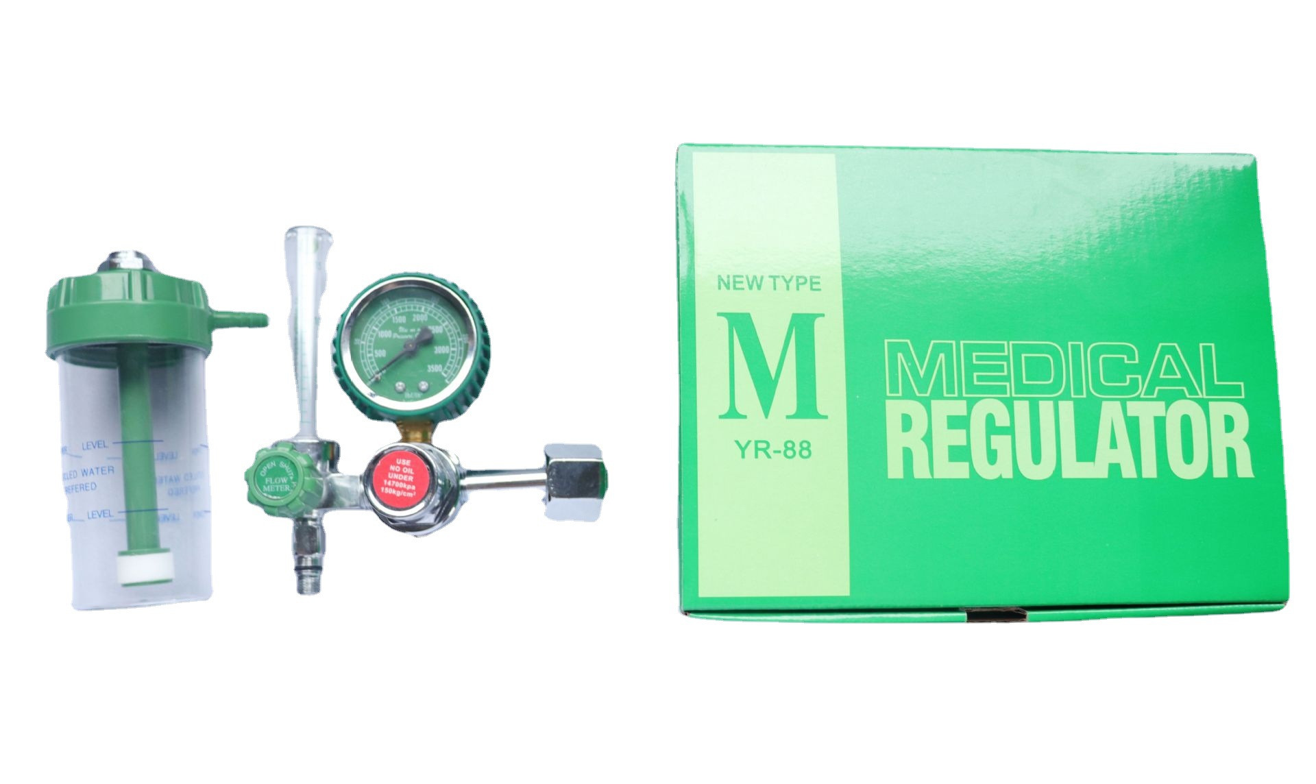 G5/8 Oxygen Flow Meter Regulator with Pressure Gauge and Humidifier Bottle, 0-15 L/min for Oxygen Inhaler, CGA540 compatible - Image 5