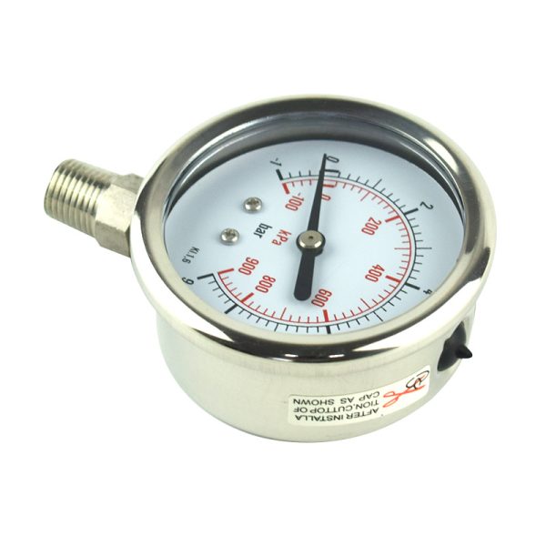 Radial Vacuum Pressure Gauge -0.1 to 0.9 Mpa / -100 to 900 kPa / 0 to 9 Bar KI 1.6 Precision for Oil Gas Water Air Pressure Replaces Y63 Radial - Imagem 4