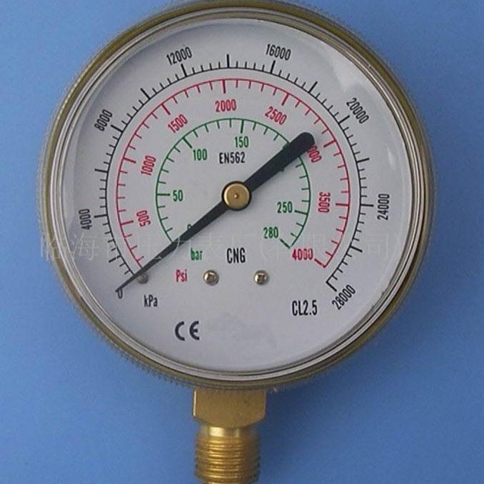 CNG Pressure Gauge (CL2.5, 0-28000 kPa/Psi, EN562) for HVAC Systems - Image 4