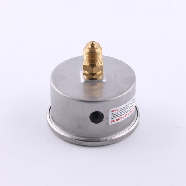 304 Stainless Steel Matte Shell Copper Joint Diaphragm Heavy Duty Pressure Gauge (63mm, -1 to 25 Bar/MPa) for HVAC Systems, PN YH63Z25B - 이미지 4