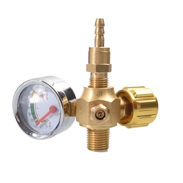 All-Copper Gas Valve Pressure Reducer for Portable Butane Gas Torches (New 2L Type, Anti-Fireback, Metal Handle) for 4mm Hose - Replaces Standard Gas Valves - Изображение 5