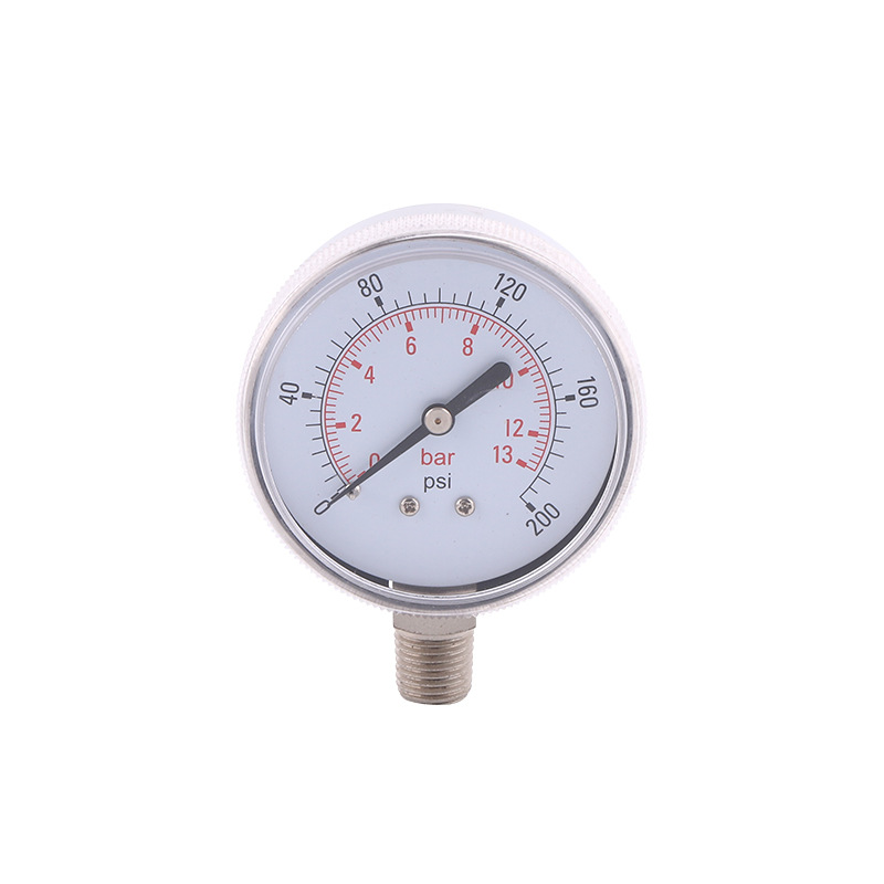 Stainless Steel Pressure Gauge 63mm Radial Mount All-Steel Y63D 0-13bar/psi for HVAC Systems - Image 5