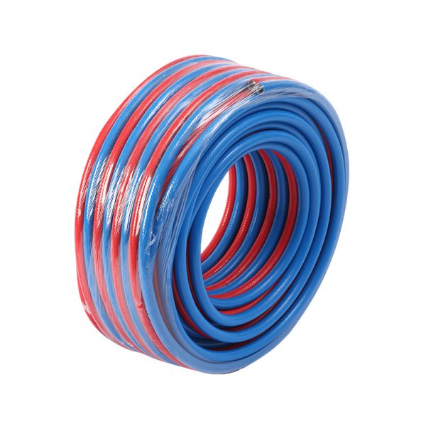 YUEPAI High-Pressure PVC Dual Color Oxygen Propane Welding Hose Pipe - Industrial Grade Acetylene Twin Line Tube for Welding Equipment, Red & Blue, Made in Shandong - รูปภาพ 5