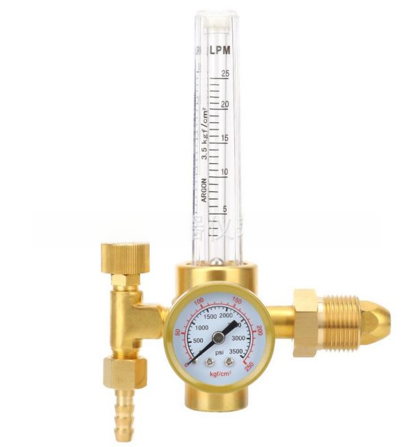 Full Copper External Thread Argon Gas Pressure Regulator with Flow Meter and Gauge for Welding - Image 5