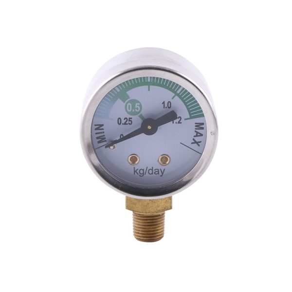 Mini Pressure Gauge Y40K (40mm Dial, 0-1.2 kg/day, Radial Brass Connector) for HVAC Systems - Image 5