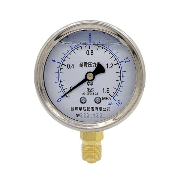 Durable YN-60 Seismic Pressure Gauge (0-1.6 MPa, 60mm Diameter) for Water, Air, Oil, Hydraulic Systems - Gambar 5