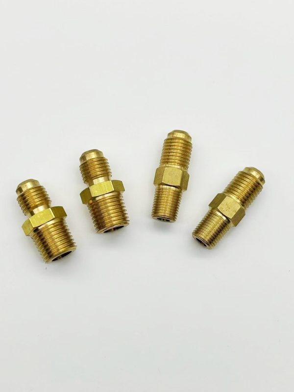 HVAC Brass Threaded Adapter Fitting (SAE 1/4 to 1/8 NPT, SAE 1/4 to 1/4 NPF) for Compressor Vacuum Pump - รูปภาพ 5