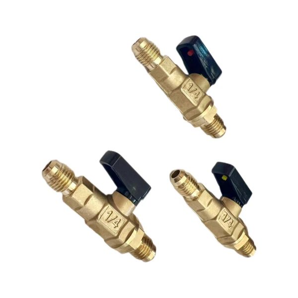 Refrigerant Charging Ball Valve 1/4" Male to 1/4" Female SAE for R22 R410A AC HVAC System - 이미지 5